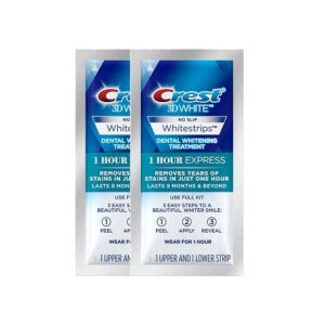 Crest 3DWhite Whitestrips Dental Whitening Tretment 1 Hour Express (2 пакетика)