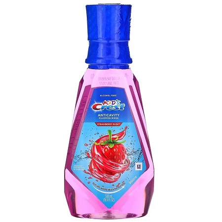 Crest Kids Anticavity Fluoride Rinse Strawberry Rush (500мл) ополаскиватель детский