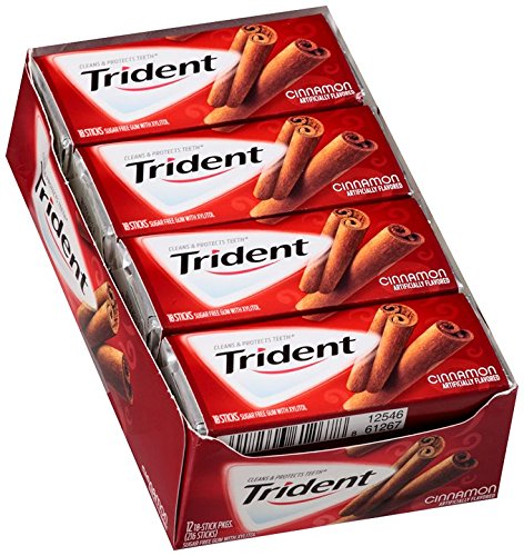 Жевательная резинка Trident Cinnamon Gum Sugar Free (18 пластинок) с ксилитом